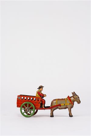 Carretto con contadino ed asinello, 1930