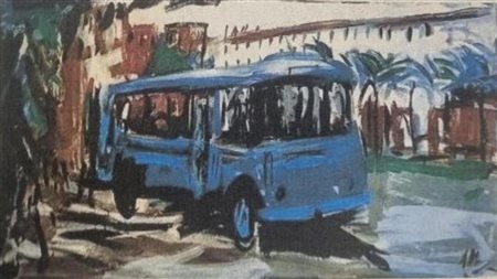 FERNANDO MANGONE, Attraverso città Salerno, filovia a