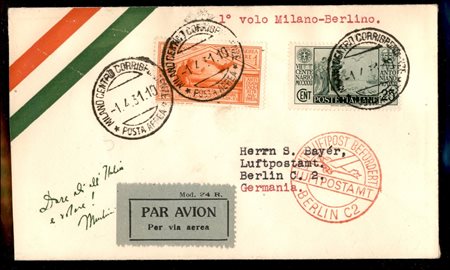 Regno - Posta Aerea - Volo Milano Berlino 1.4.31 (Longhi 2342)