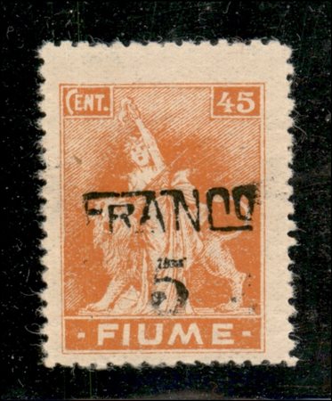 Occupazioni I guerra mondiale - Fiume - 1919/1920 - Errore di soprastampa