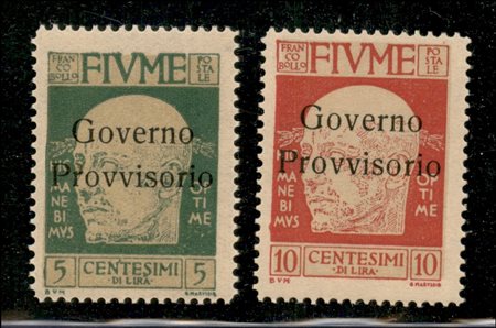 Occupazioni I guerra mondiale - Fiume - 1921 - Nuova tiratura della serie D'Annunzio