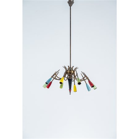 PRODUZIONE ITALIANA 1950 ca., Lampada sospensione “Sputnik”