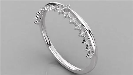 ANELLO IN ORO BIANCO 14K CON DIAMANTE DA 0,07 CT E HALO DA 0,01 CT CERTIFICATO GEMMOLOGICO ALLEGATO - DOC-0036893-0024