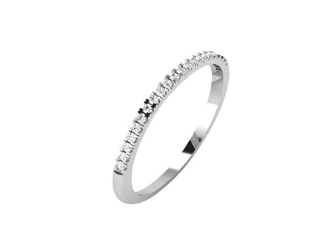 ANELLO ETERNITY IN ORO GIALLO 14K CON DIAMANTE DA 0,11 CT CERTIFICATO GEMMOLOGICO ALLEGATO - DOC-0036593-0008