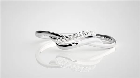 ANELLO IN ORO BIANCO 14K CON DIAMANTE DA 0,11 CT E ACCENTI CERTIFICATO GEMMOLOGICO ALLEGATO - DOC-0023910-0024