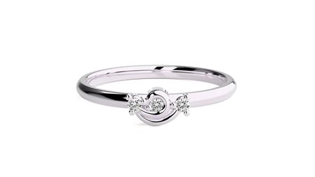 ANELLO IN ORO BIANCO 14K CON 3 DIAMANTI LAB GROWN 0.03 CT - DOC-0036342-0024