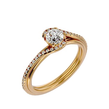ANELLO SOLITARIO IN ORO ROSA 14K CON DIAMANTE ETICO 2.25 CT - DOC-0039146-0004