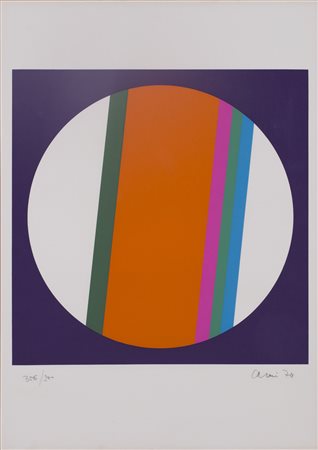 EUGENIO CARMI (1920)Senza Titolo, 1974 Litografia a colori su cartaCm...