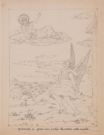GIORGIO DE CHIRICO (1888-1978)Apocalisse, 1941 LitografiaCm 35x27Firma e...