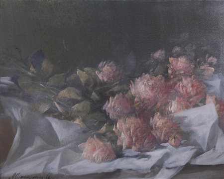 MATTEO MASSAGRANDE (1959)Senza Titolo, 1995 Tecnica mista tavolaCm 40x50Firma...