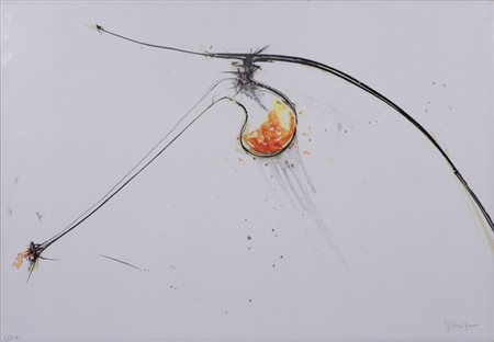 GILBERTO ZORIO (1944)Senza Titolo SerigrafiaCm 70x100Firma a matita in basso...