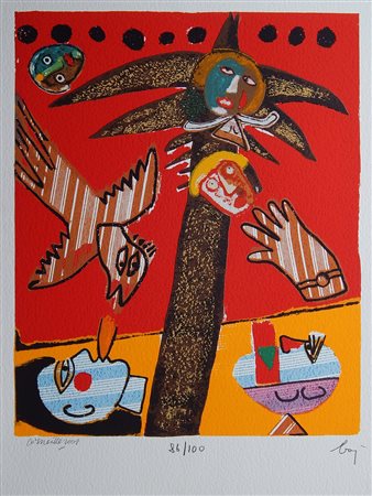 ENRICO BAJ (1924-2003) E GUILLAUME CORNEILLE (1922-2010) L'Heure du matelas,...