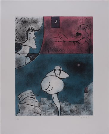 FRANCO ROGNONI (1913-1999)Senza Titolo Acquaforte acquatintaFoglio Cm...