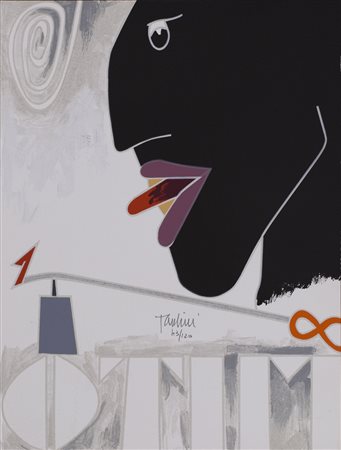 EMILIO TADINI (1927-2002)Senza Titolo, 1986 Serigrafia a colori su cartaCm...