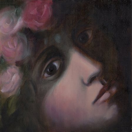 CLARA BRASCAIncoronata, 1989 Olio su telaCm 30x30 Firma, titolo e datazione...