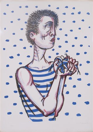 GIUSEPPE MIGNECO (1908-1997)Senza Titolo LitografiaCm 70x50Firma in basso a...