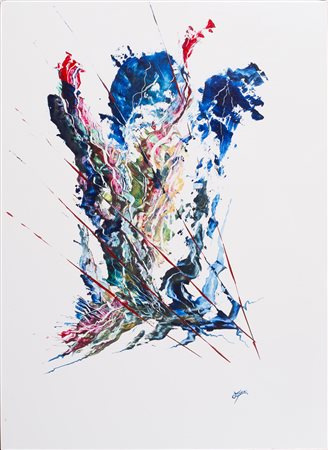 LUCIANO TOCCISenza Titolo Acrilici e smalti su tavolaCm 70x50Firma in basso a...