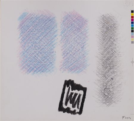 ENNIO FINZI (1931)Senza Titolo Tecnica mista su cartoncinoCm 22x27Firma in...