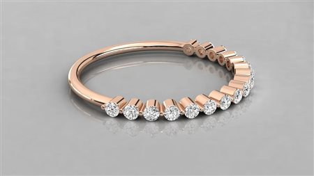 ANELLO IN ORO ROSA 14K CON DIAMANTE DA 0,26 CT - DOC-0037854-0036