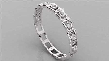 ANELLO IN ORO BIANCO 14K CON DIAMANTE DA 0,06 CT - DOC-0038162-0024