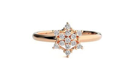 ANELLO ORO ROSA 14K CON DIAMANTI 0.08 CT - DOC-0036287-0036