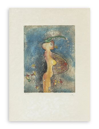 ROBERTO SEBASTIAN MATTA (1911-2002) - Senza Titolo (Los 5 destagados), 1975-1976