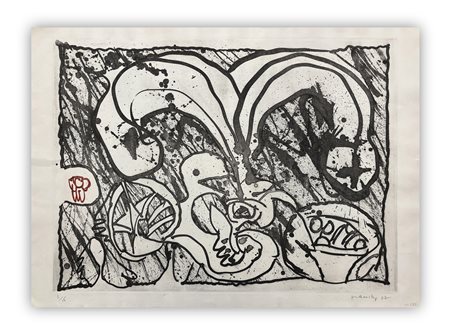 PIERRE ALECHINSKY (1927)  - Binche (de dos), 1967
