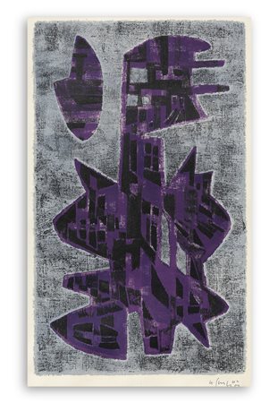 GUSTAVE SINGIER (1909-1984) - Senza Titolo (Spazio minaccioso), 1956