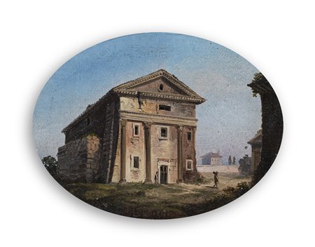 ENRICO COLEMAN (1846-1911) - Tempio di Bacco ovvero delle Camene (Oggi Chiesa di Sant'Urbano alla Caffarella)