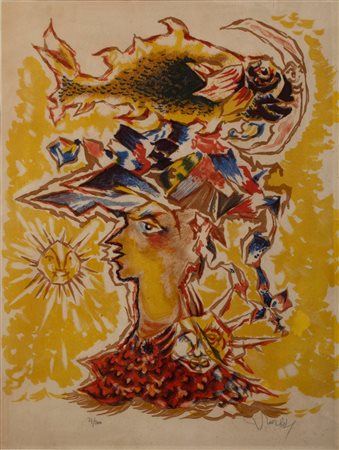 LURCAT JEAN (1892 - 1966) - HOMME POISSON .