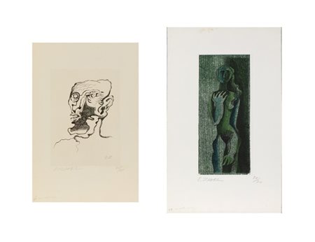 ZADKINE OSSIP (1890 - 1967) - LOTTO COMPOSTO DA N. 2 FOGLI.