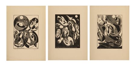 SURVAGE  LEOPOLD (1879 - 1968) - LOTTO COMPOSTO DA N. 3 FOGLI. LA CONNAISSANCE; LA NAISSANCE DE LA CONSCIENCE; RAPPORT DE CHAQUE CHOSE AVEC SON ESSENCE .
