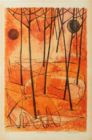 SHAPIRO DAVID (1944 - 2014) - RED LANDSCAPE .