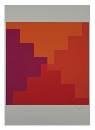 LOHSE RICHARD PAUL (1902 - 1988) - VIER GESTUFTE FLACHEN IN ROT.