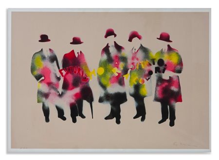 SCHIFANO MARIO (1934 - 1998) - FUTURISMO RIVISITATO A COLORI .