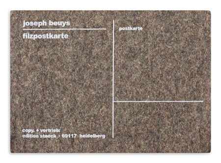 BEUYS JOSEPH (1921 - 1986) - FILZPOSTKARTE.