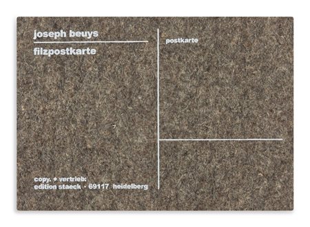 BEUYS JOSEPH (1921 - 1986) - FILZPOSTKARTE.