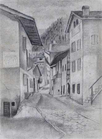 OPPI Ubaldo, Paesaggio montano con strada