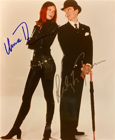 The Avengers Uma Thurman and Ralph Fiennes signed movie photo