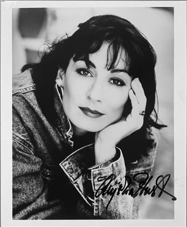Anjelica Huston signed photo