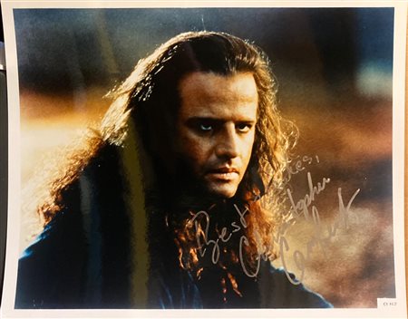 Highlander Christopher Lambert signed movie photo