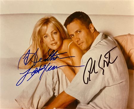 Melrose Place Heather Locklear and Rob Estes signed photo