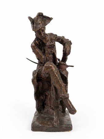 Scultura in bronzo raffigurante un soldato,  FIRMATO cm 38x25