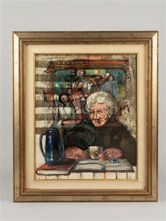 Lo Specchio della vita II (Il dramma della vecchiaia) Olio su tela 50x60