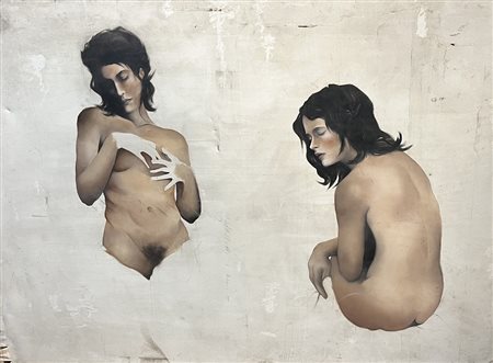 Dipinto raffigurante studio femminile cm 130x110