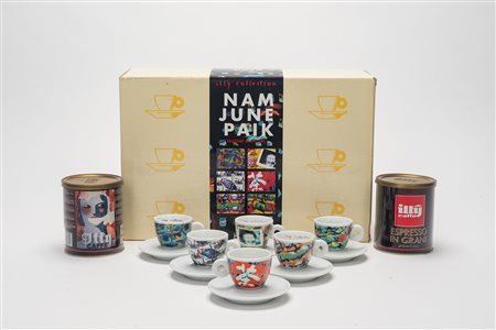 Nam June Paik (1932 - 2006)  - "Videogrammi", Mitterteich per Illy collection. Tazze d'autore