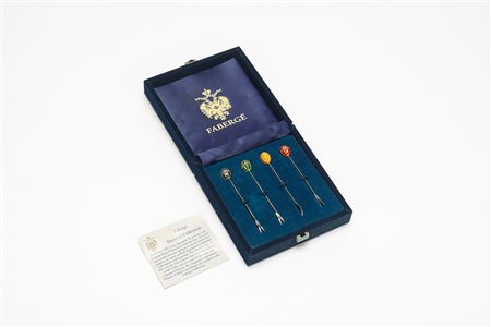 Set di quattro forchettine da cocktail, Fabergé