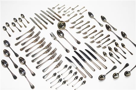 Christofle, Collezione Albi. Servizio posate in metallo argentato