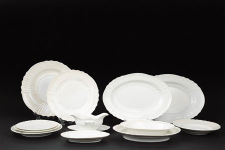 Servizio in porcellana bianca "Vecchio Ginori"