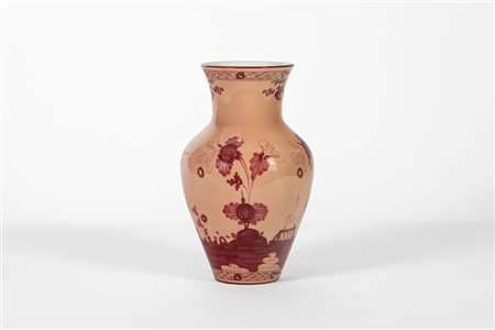 Vaso Ming vermiglio "Oriente Italiano" in porcellana. Richard Ginori